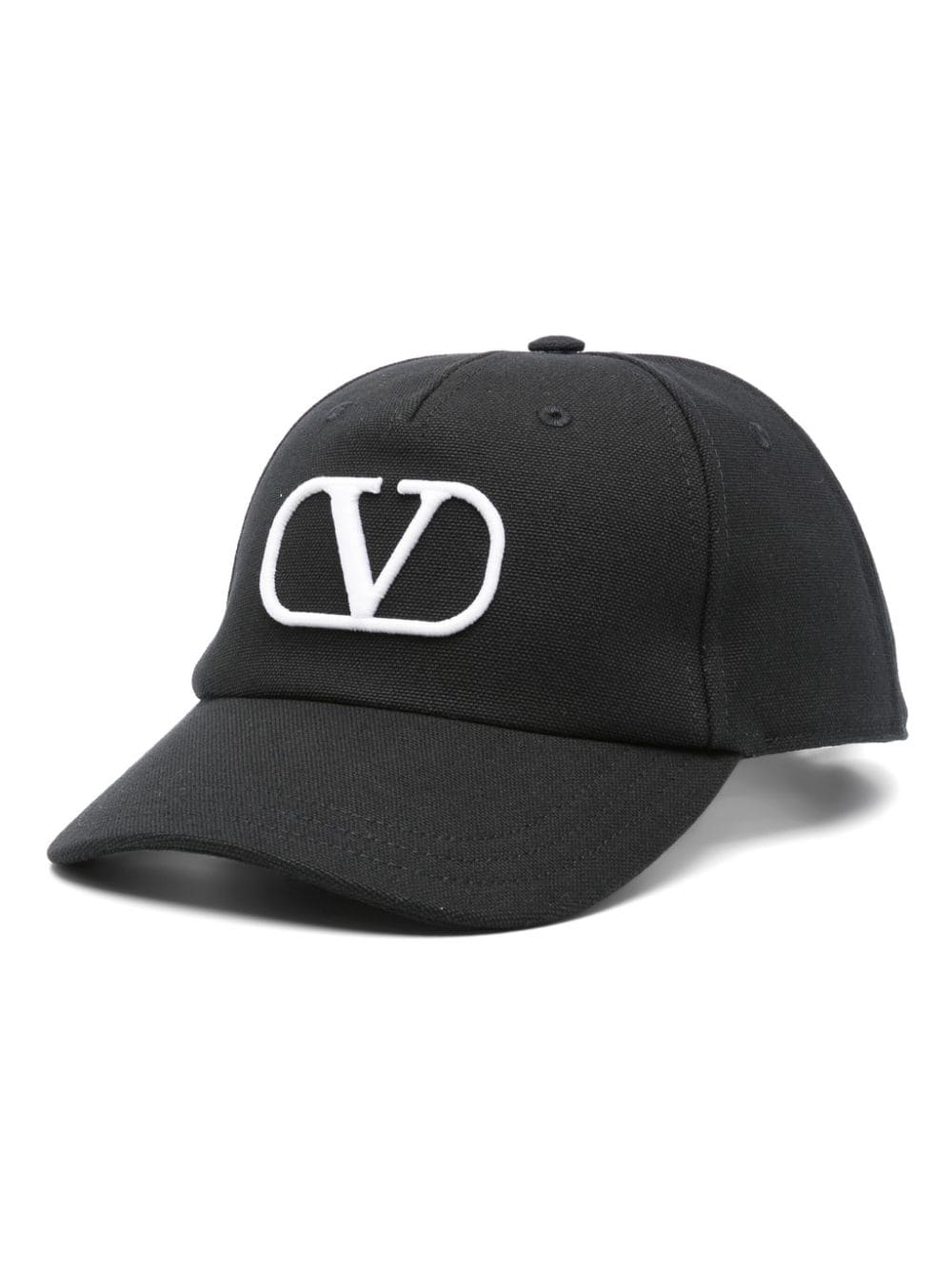 Valentino Garavani VLogo Signature canvas baseball cap - Black von Valentino Garavani