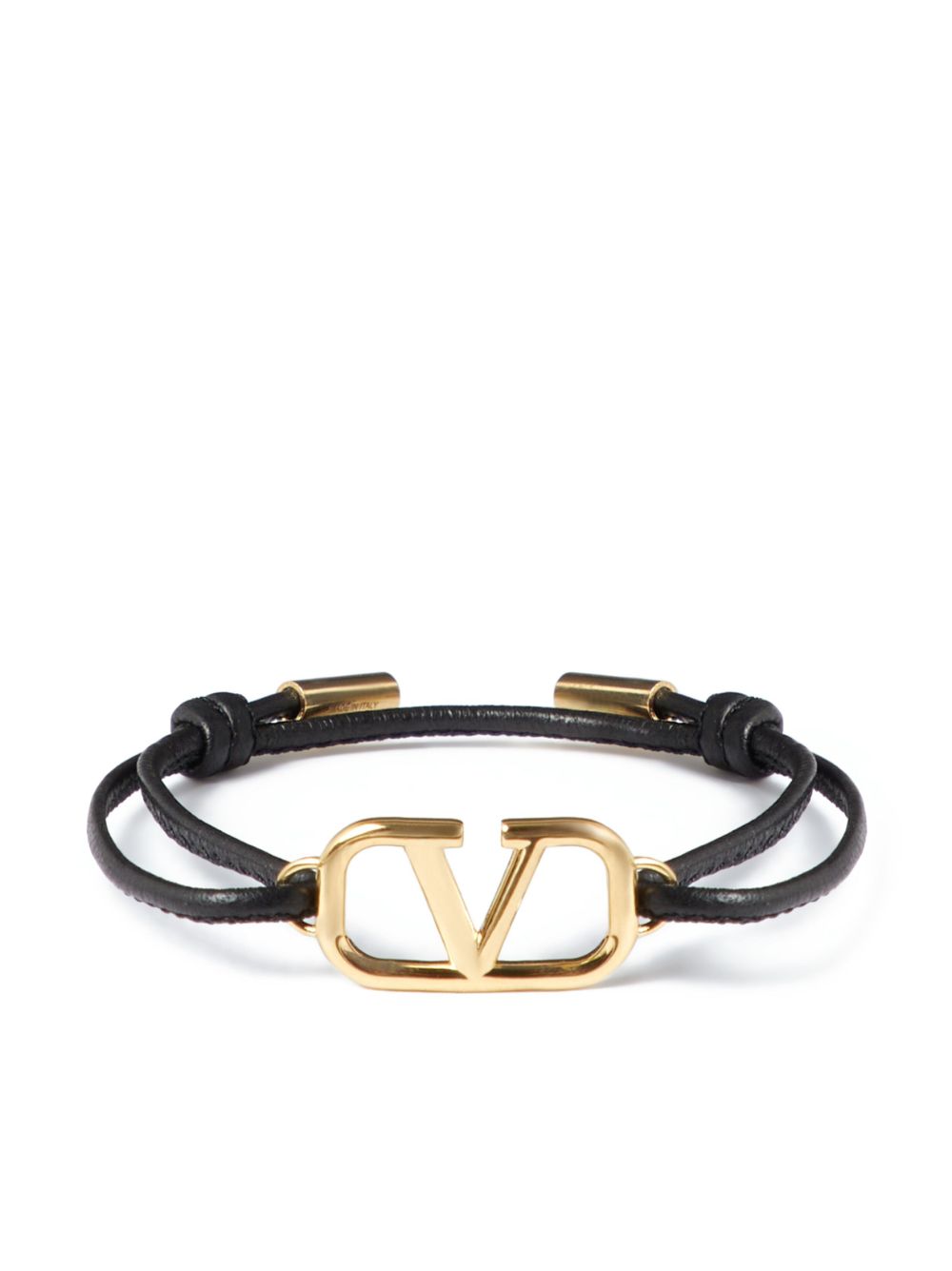 Valentino Garavani VLogo Signature cord bracelet - Black von Valentino Garavani