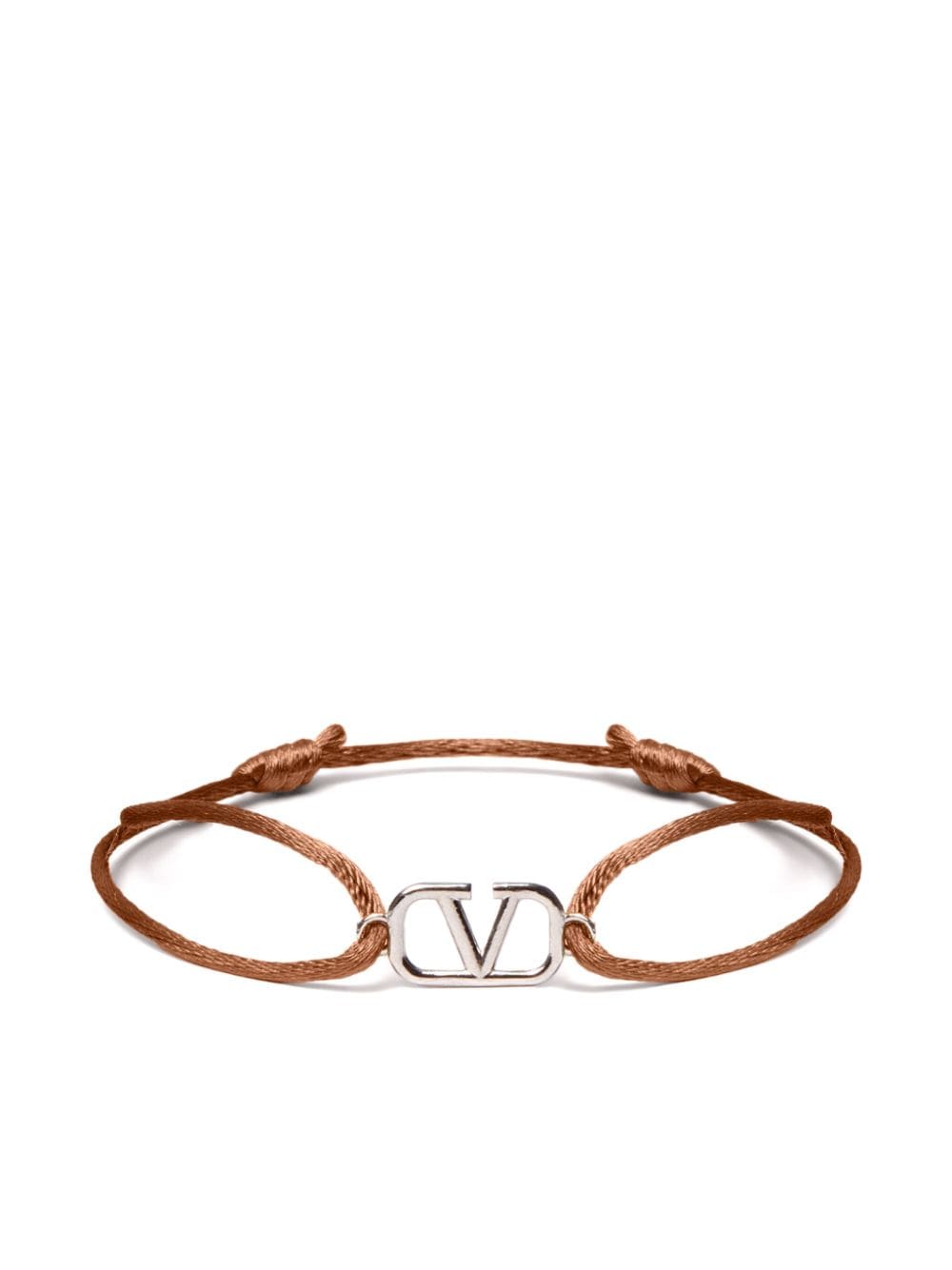 Valentino Garavani VLogo Signature cord bracelet - Brown von Valentino Garavani