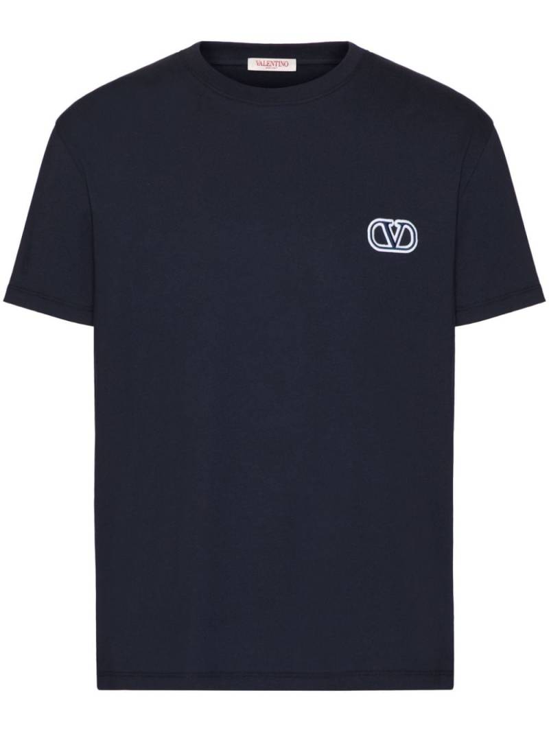 Valentino Garavani VLogo Signature cotton T-shirt - Blue von Valentino Garavani