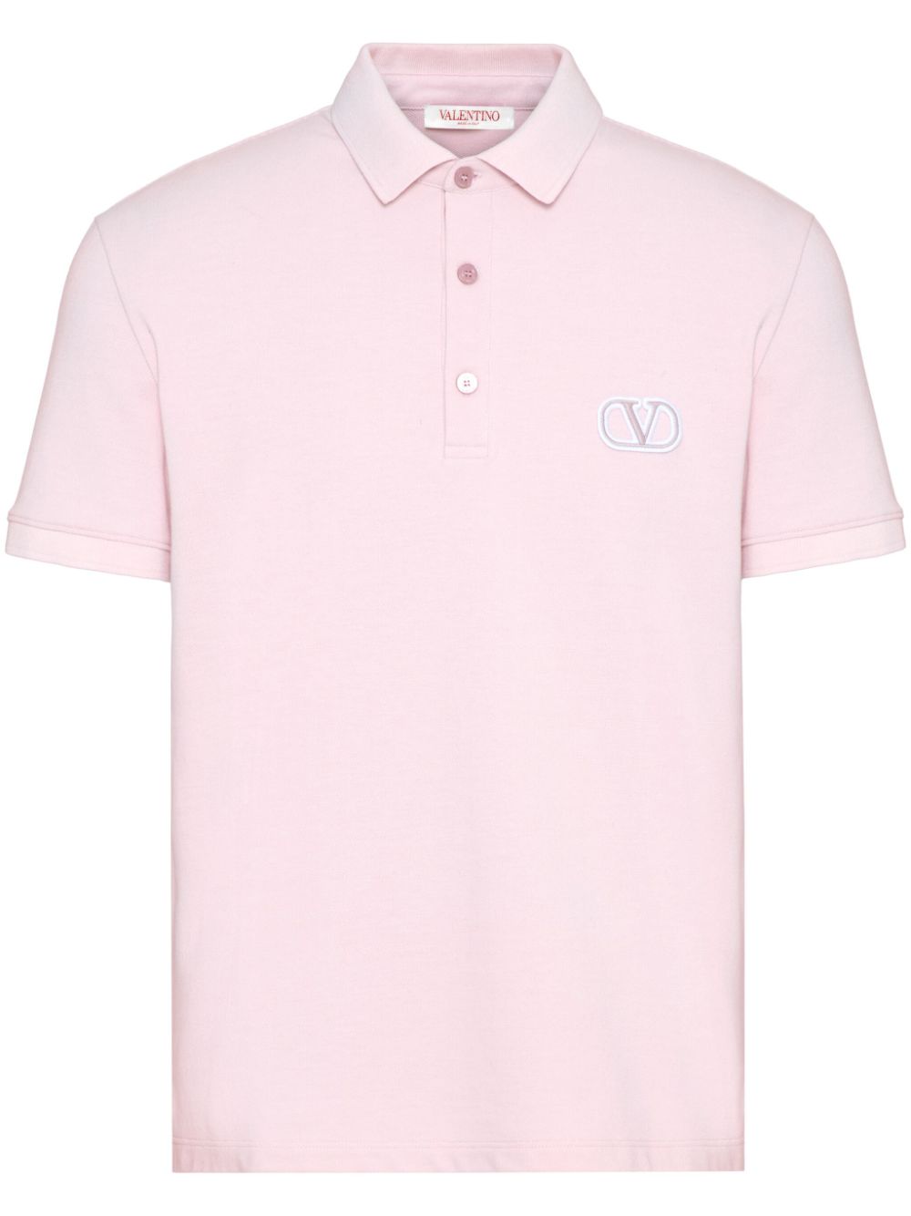 Valentino Garavani VLogo Signature cotton polo shirt - Pink von Valentino Garavani