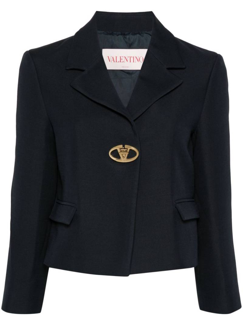 Valentino Garavani VLogo Signature cropped blazer - Blue von Valentino Garavani