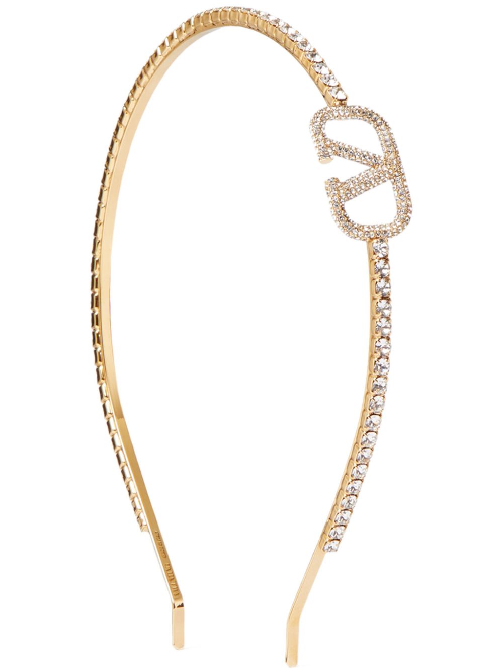 Valentino Garavani VLogo Signature crystal-embellished headband - Gold von Valentino Garavani