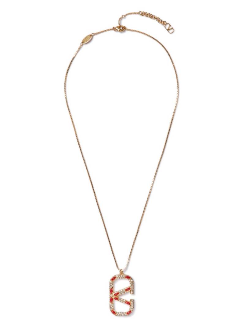 Valentino Garavani VLogo Signature crystal-embellished necklace - Gold von Valentino Garavani