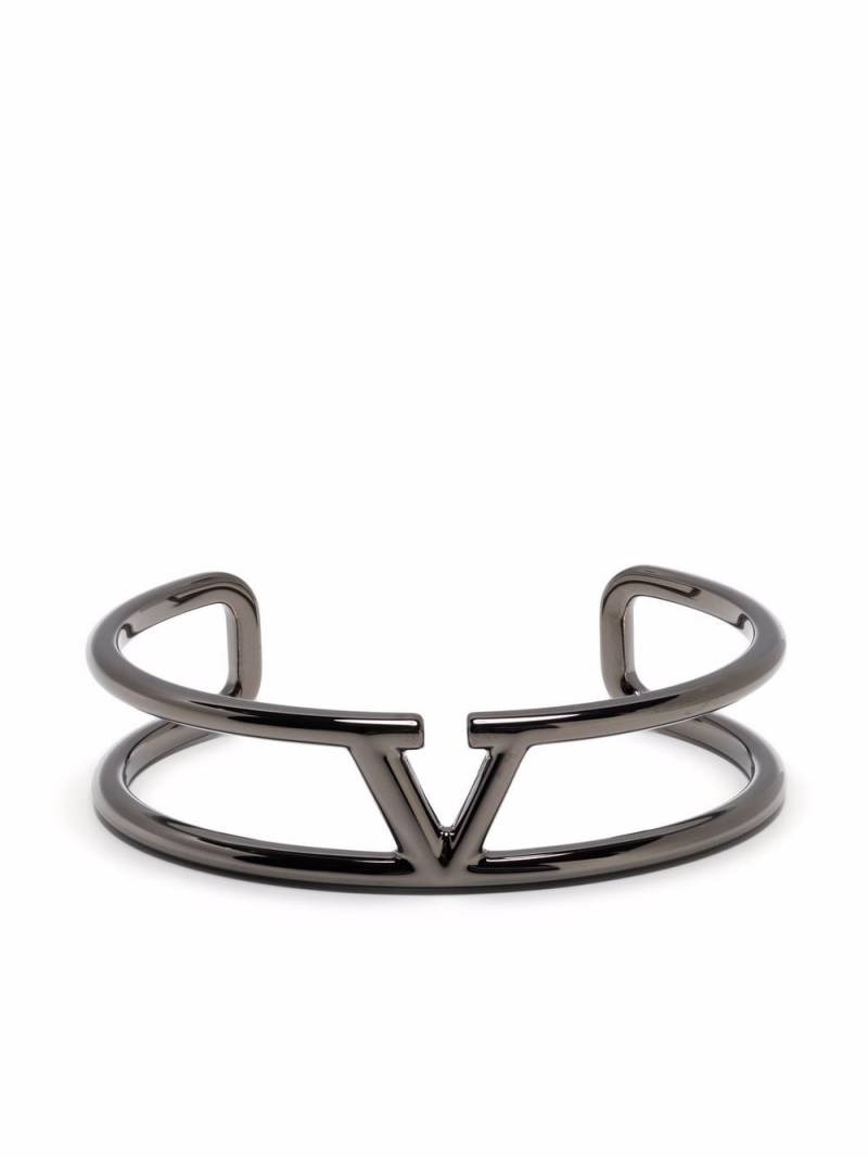 Valentino Garavani VLogo Signature cuff bracelet - Black von Valentino Garavani