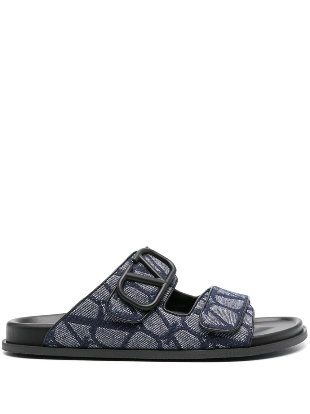 Valentino Garavani VLogo Signature denim sandals - Blue von Valentino Garavani