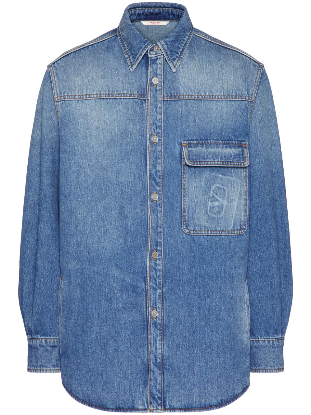 Valentino Garavani VLogo Signature denim shirt - Blue von Valentino Garavani