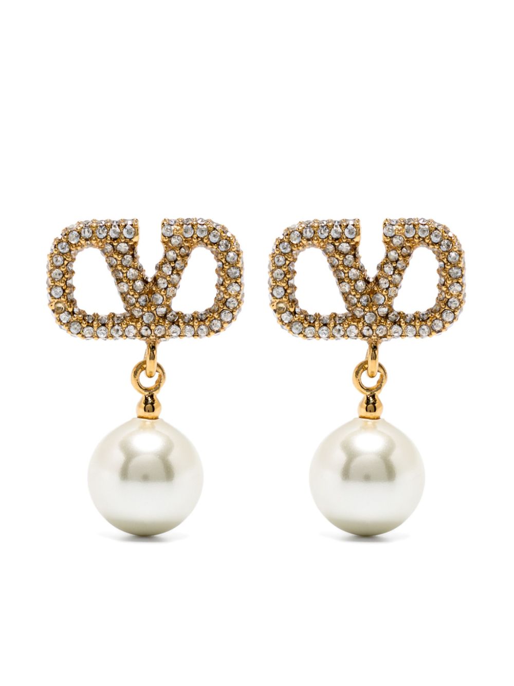 Valentino Garavani VLogo Signature drop earrings - Gold von Valentino Garavani