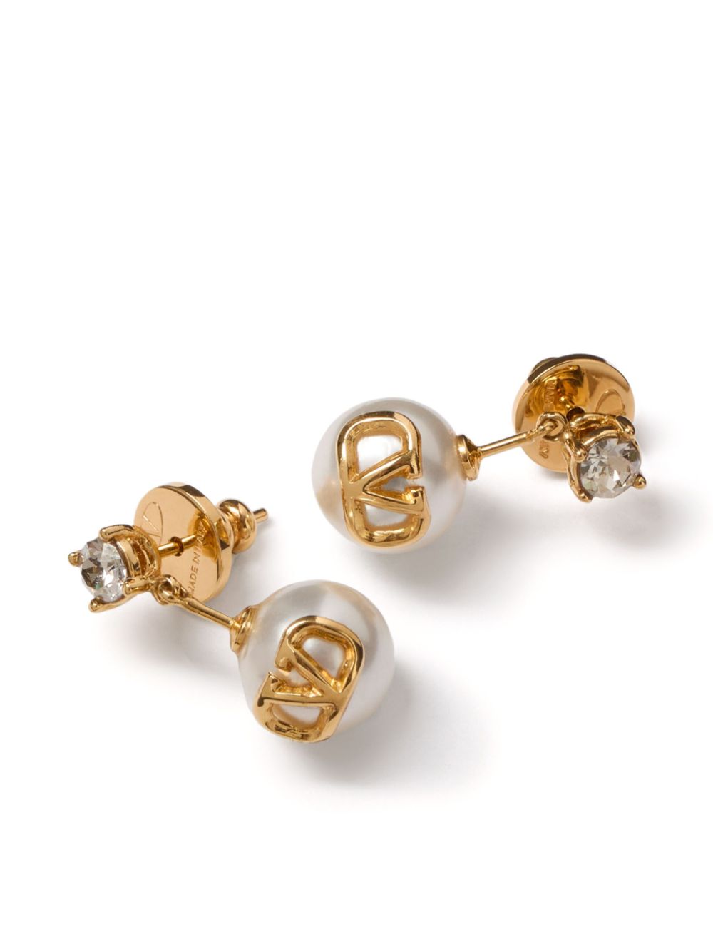 Valentino Garavani VLogo Signature faux-pearl earrings - Gold von Valentino Garavani