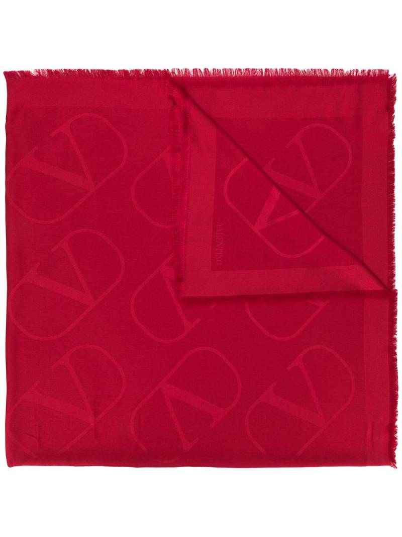 Valentino Garavani VLogo Signature jacquard shawl - Red von Valentino Garavani