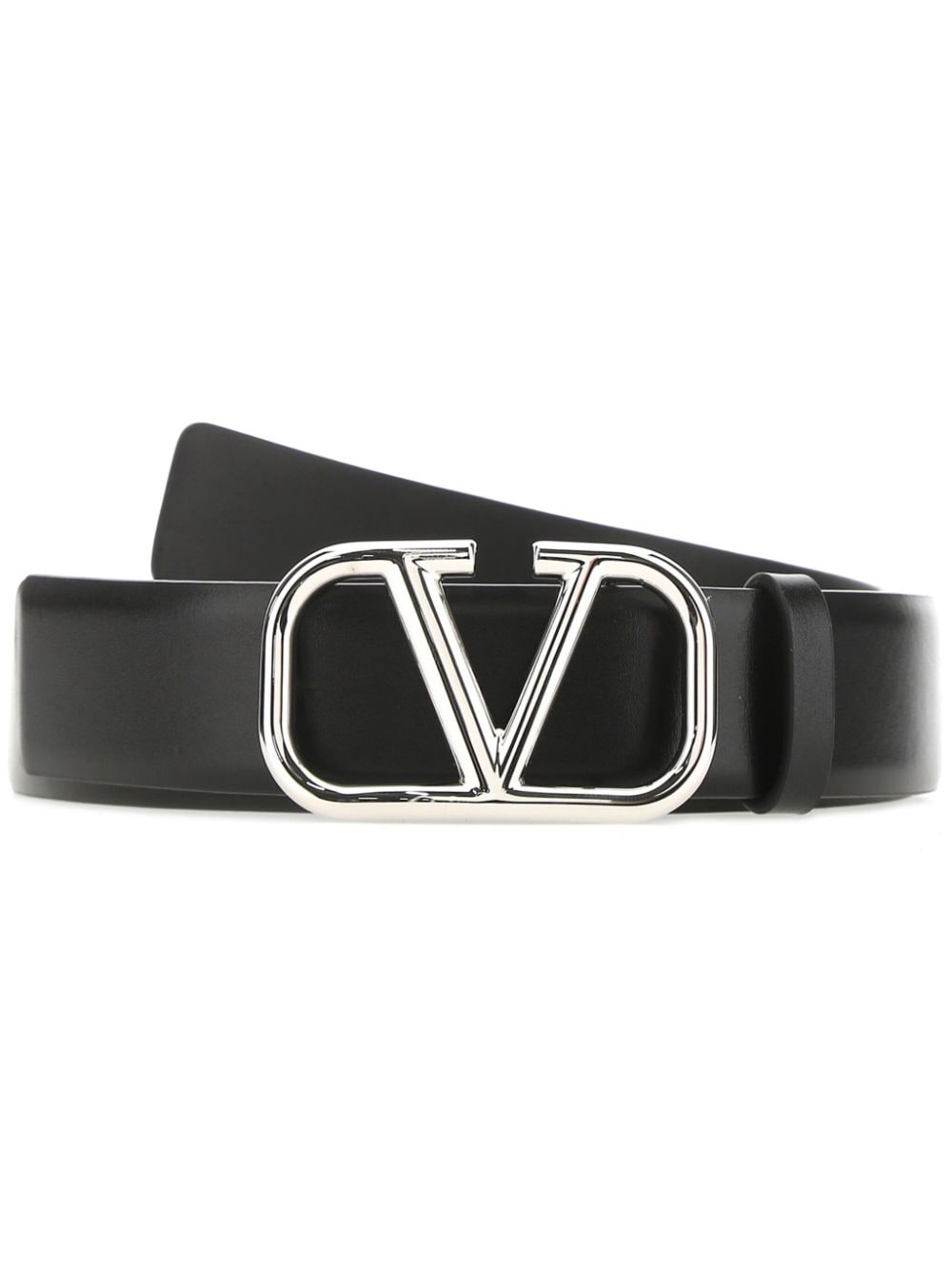 Valentino Garavani VLogo Signature leather belt - Black von Valentino Garavani