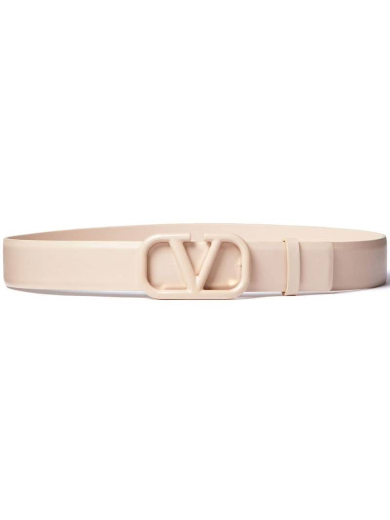 Valentino Garavani VLogo Signature leather belt - Pink von Valentino Garavani