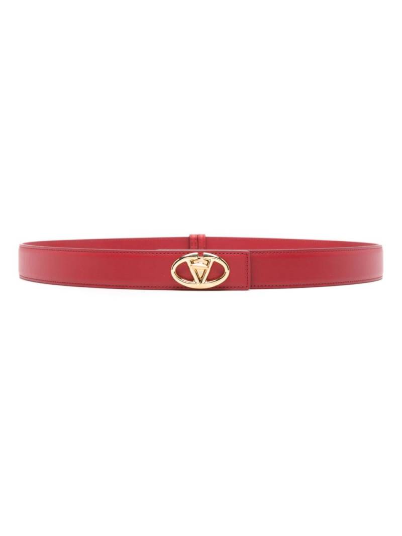 Valentino Garavani VLogo Signature leather belt - Red von Valentino Garavani