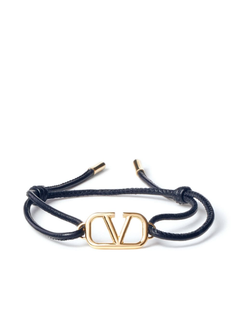 Valentino Garavani VLogo Signature leather bracelet - Blue von Valentino Garavani