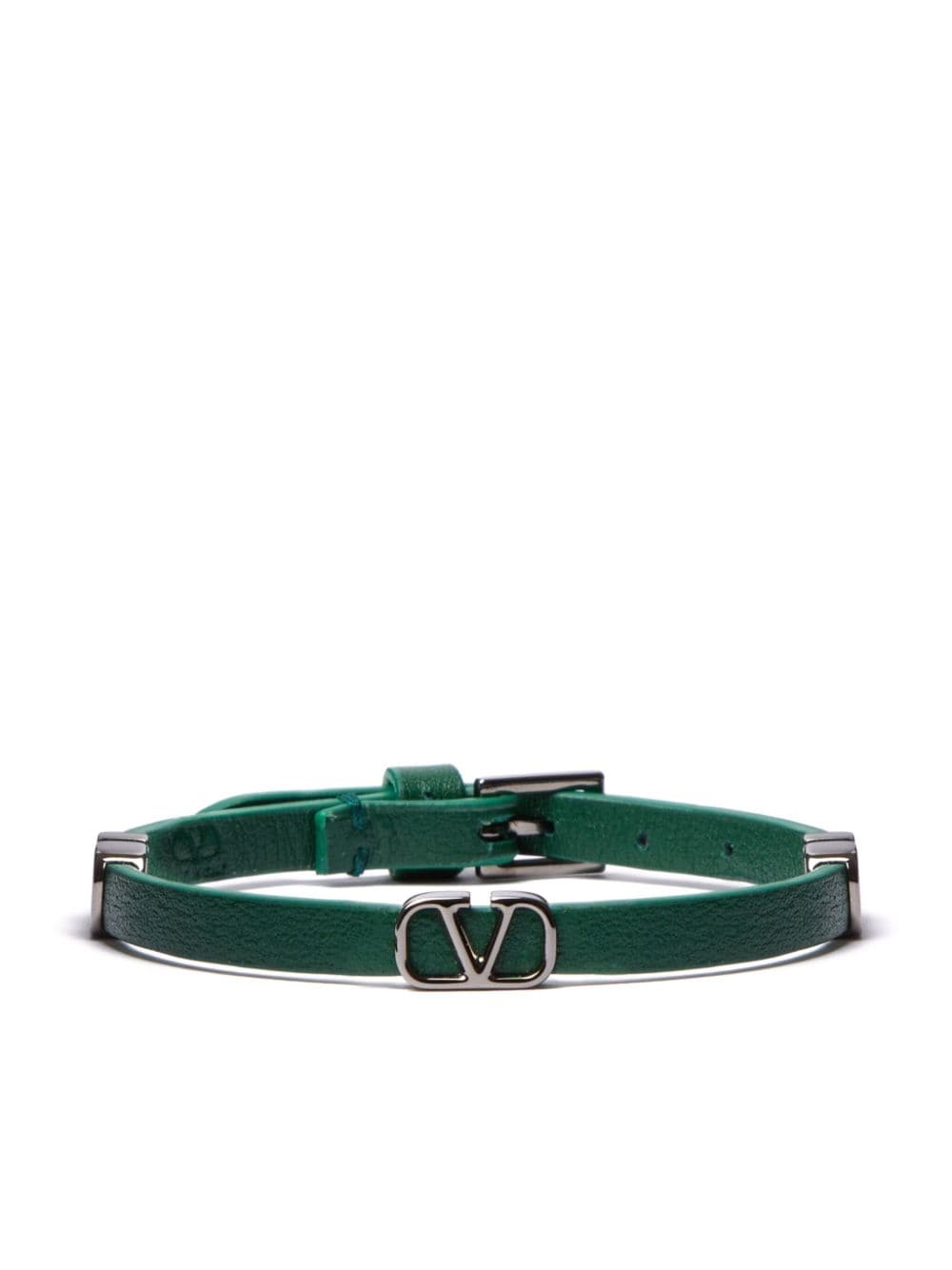 Valentino Garavani VLogo Signature leather bracelet - Green von Valentino Garavani