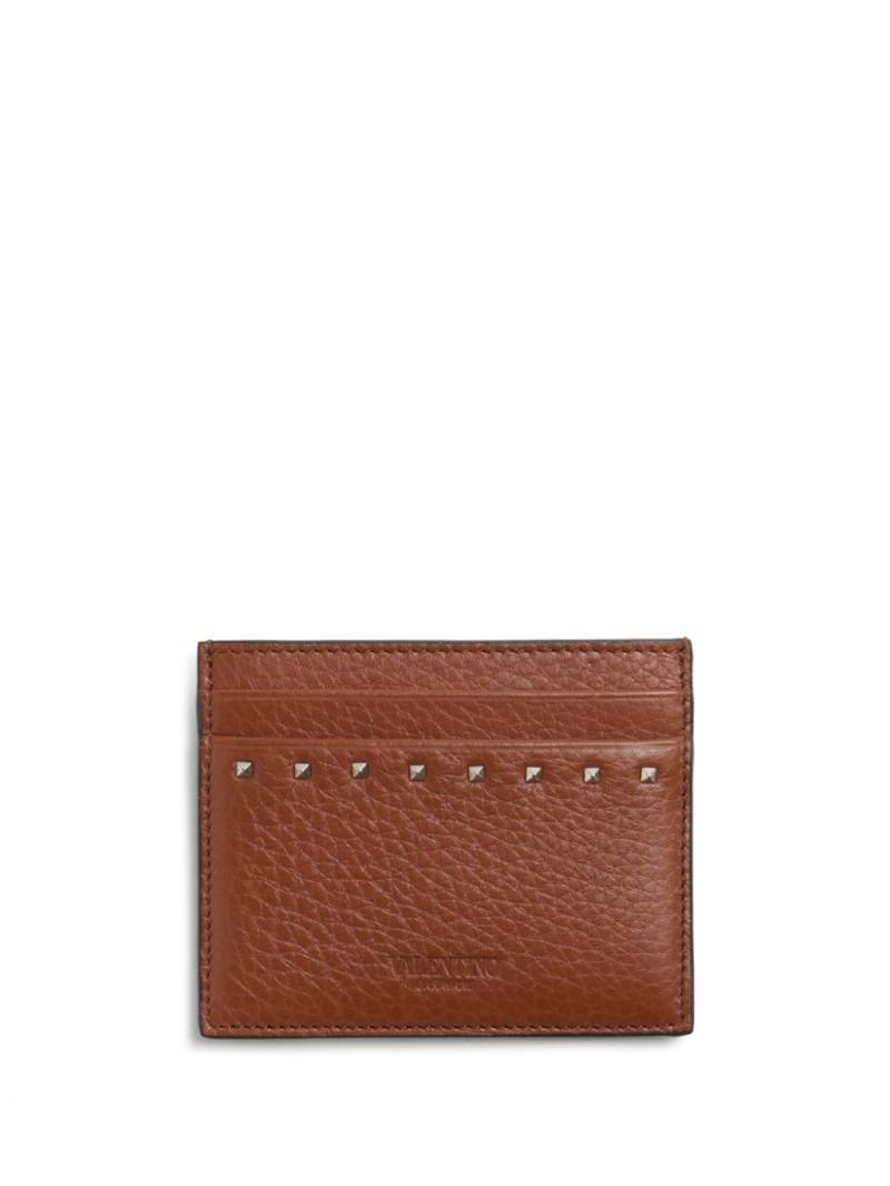 Valentino Garavani VLogo Signature leather card holder - Brown von Valentino Garavani