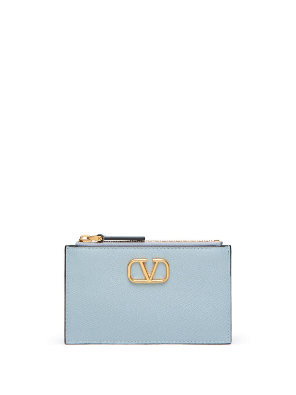 Valentino Garavani VLogo Signature leather cardholder - Blue von Valentino Garavani