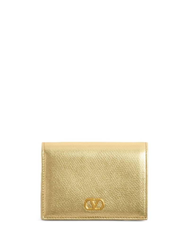 Valentino Garavani VLogo Signature leather wallet - Gold von Valentino Garavani