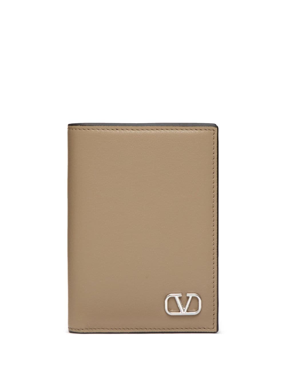 Valentino Garavani VLogo Signature leather wallet - Neutrals von Valentino Garavani