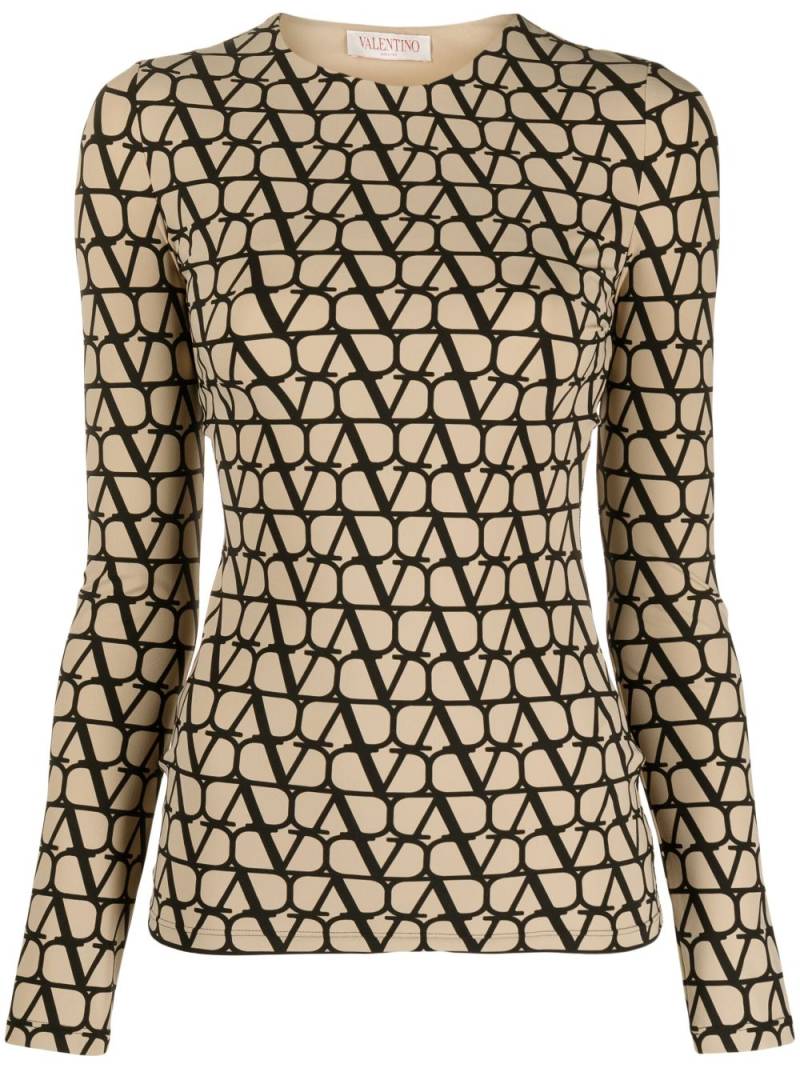 Valentino Garavani VLogo Signature long-sleeved top - Neutrals von Valentino Garavani