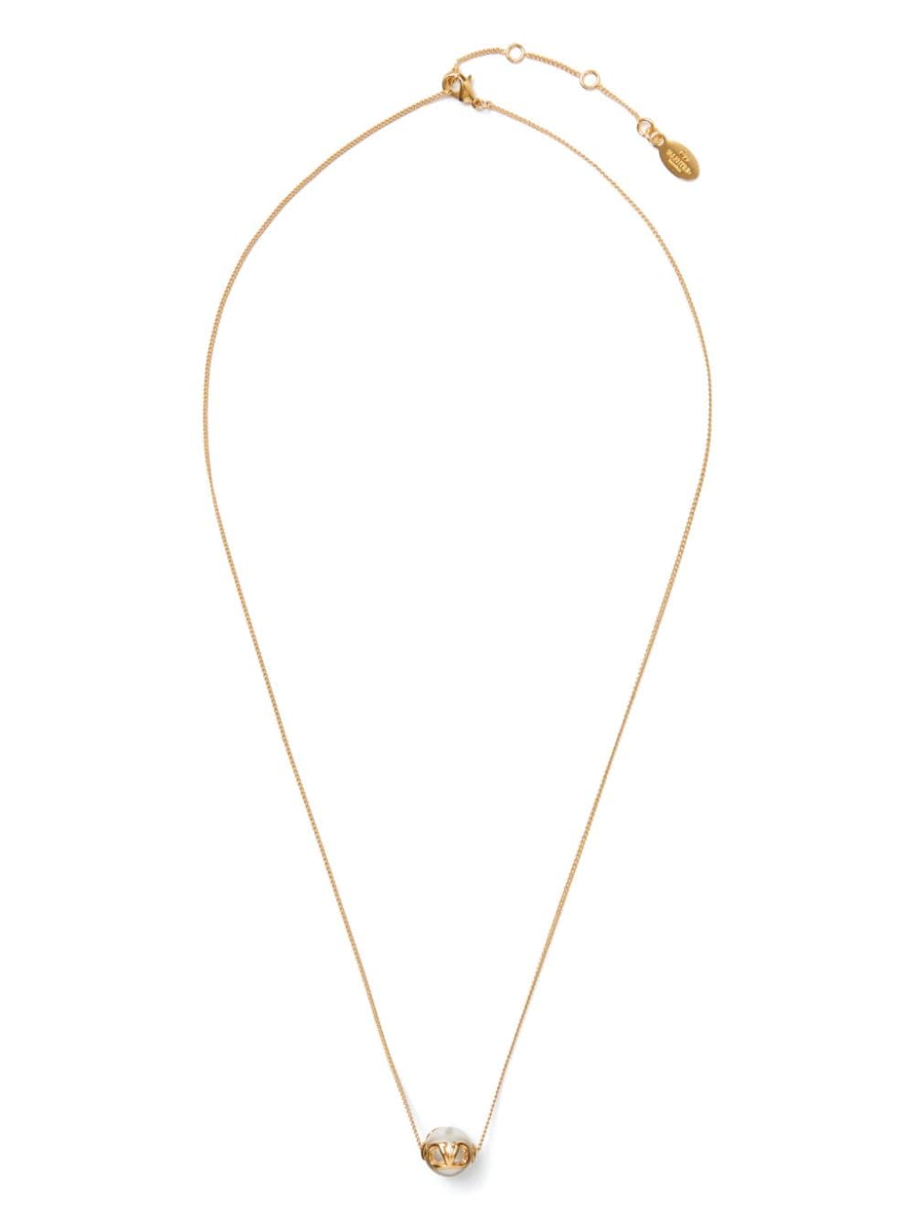 Valentino Garavani VLogo Signature pearl necklace - Gold von Valentino Garavani