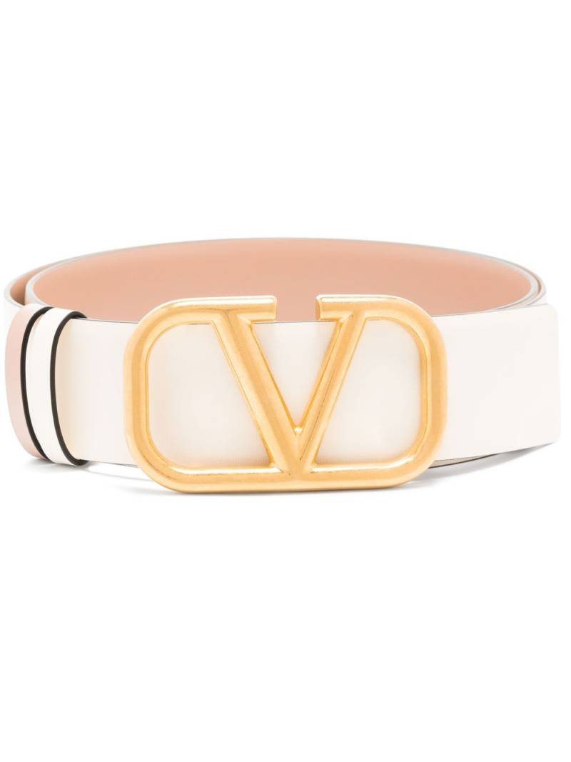 Valentino Garavani VLogo Signature reversible belt - Neutrals von Valentino Garavani