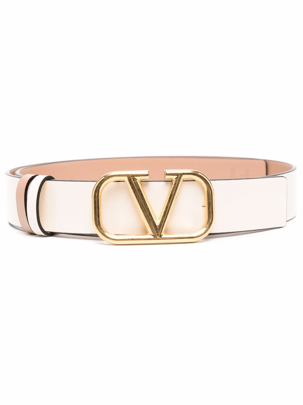 Valentino Garavani VLogo Signature reversible belt - White von Valentino Garavani