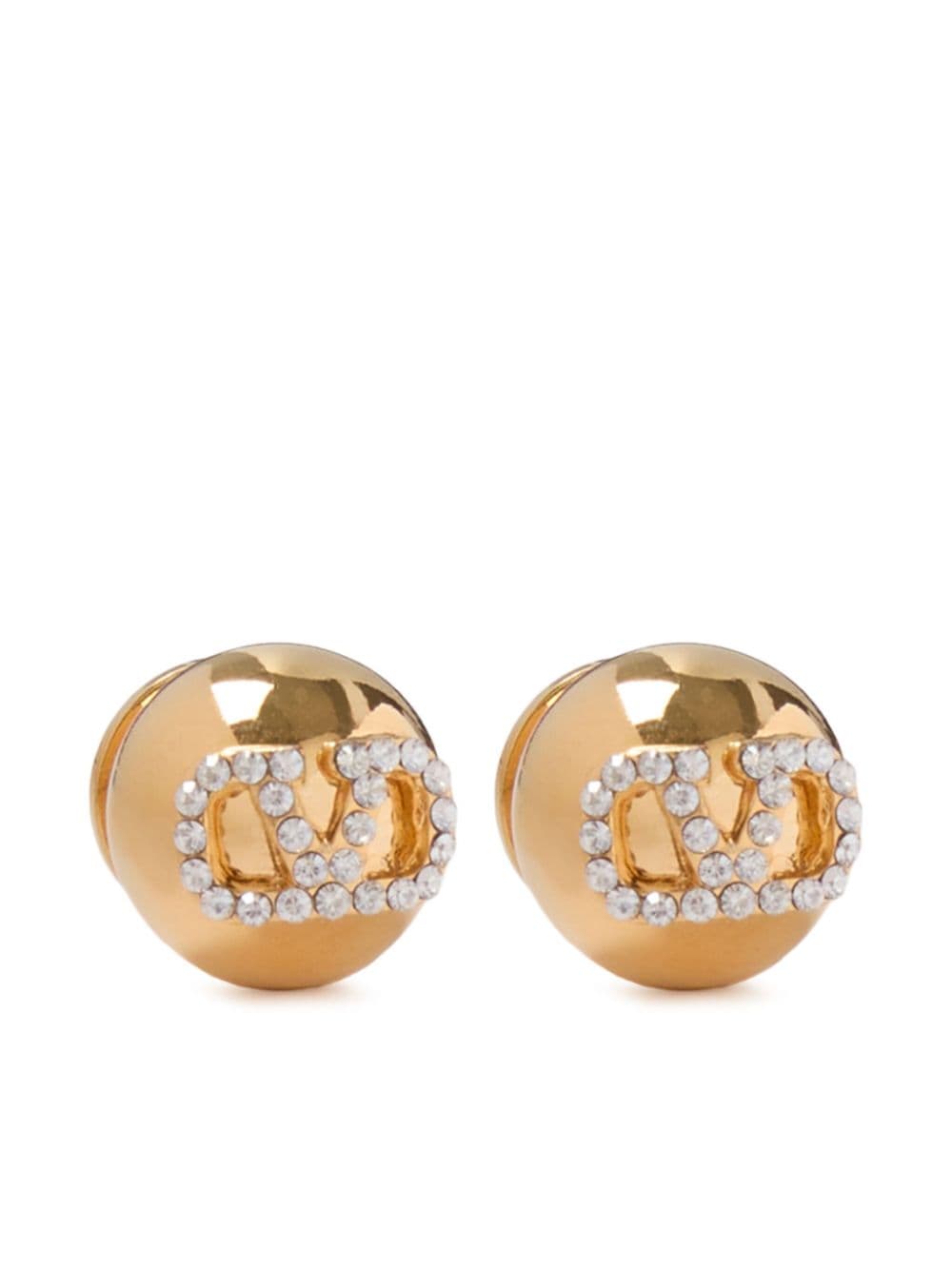 Valentino Garavani VLogo Signature rhinestone earrings - Gold von Valentino Garavani