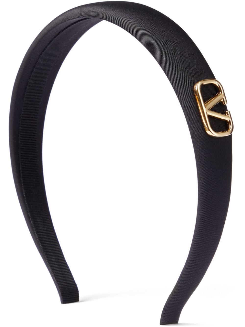 Valentino Garavani VLogo Signature silk headband - Black von Valentino Garavani