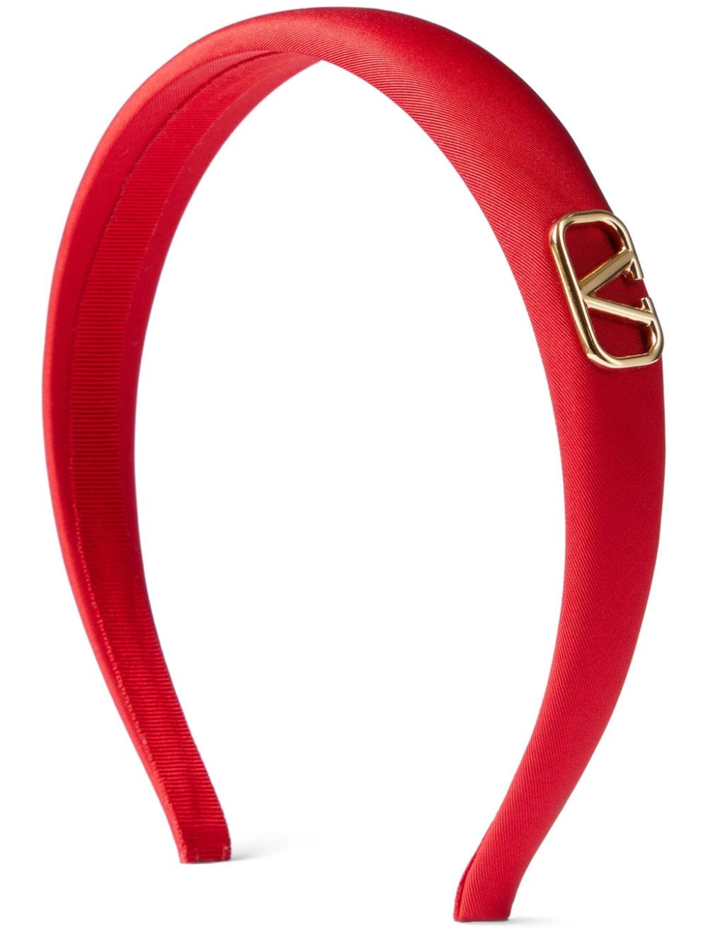 Valentino Garavani VLogo Signature silk headband - Red von Valentino Garavani