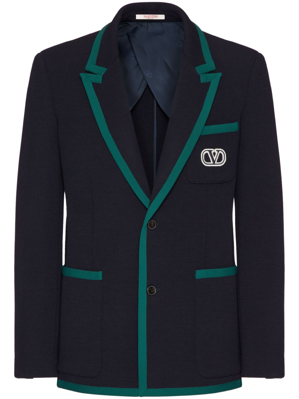 Valentino Garavani VLogo Signature single-breasted blazer - Blue von Valentino Garavani