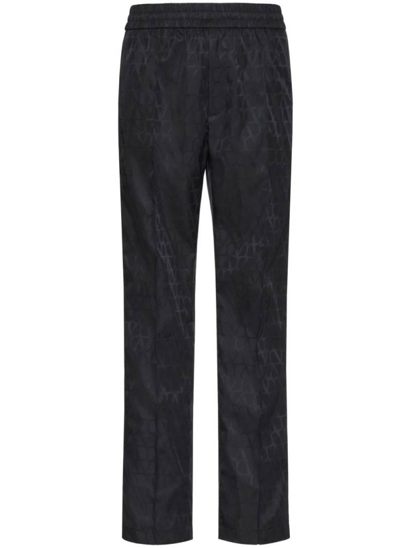 Valentino Garavani Toile Iconographe straight-leg trousers - Black von Valentino Garavani