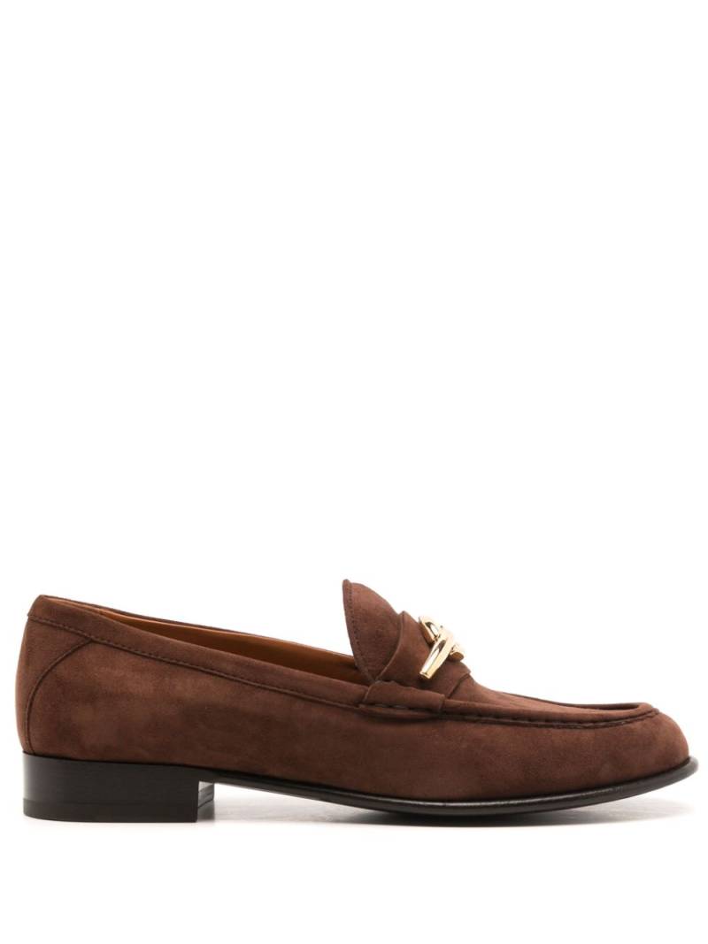 Valentino Garavani VLogo Signature suede loafers - Brown von Valentino Garavani