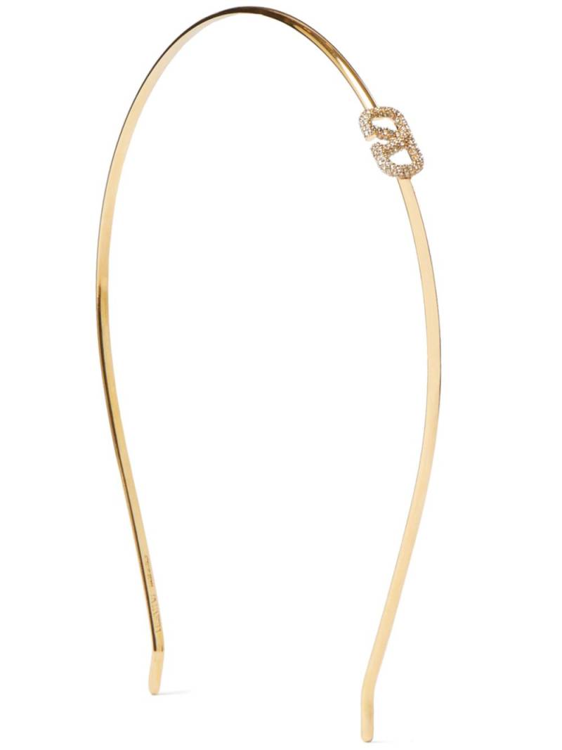 Valentino Garavani VLogo Signature crystal-embellished headband - Gold von Valentino Garavani