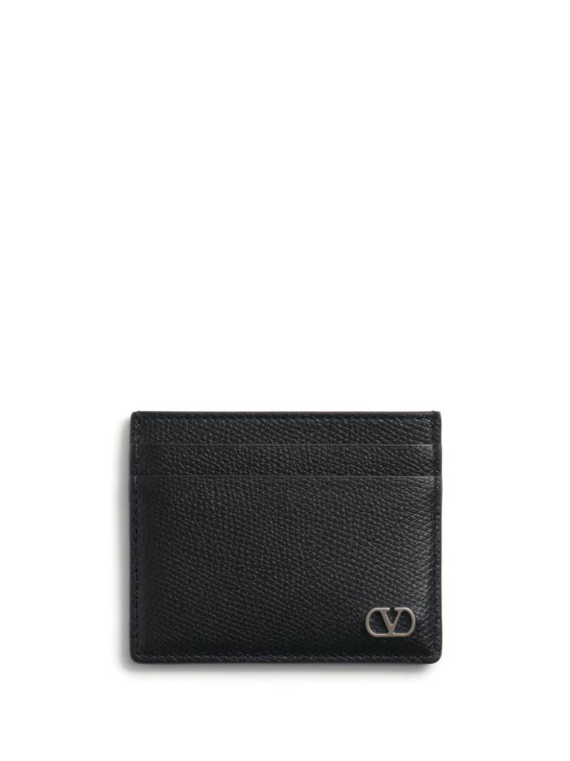 Valentino Garavani VLogo Signature leather card holder - Black von Valentino Garavani