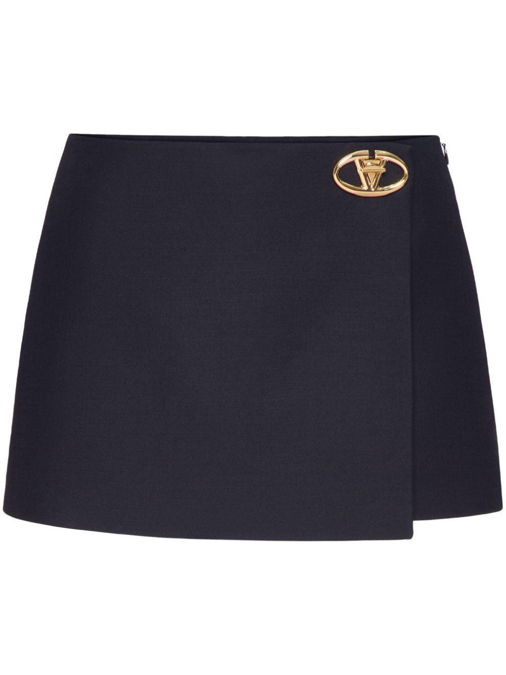 Valentino Garavani VLogo crepe mini skort - Blue von Valentino Garavani