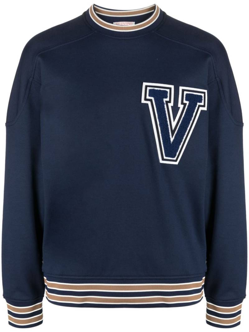 Valentino Garavani VLogo crew-neck sweatshirt - Blue von Valentino Garavani