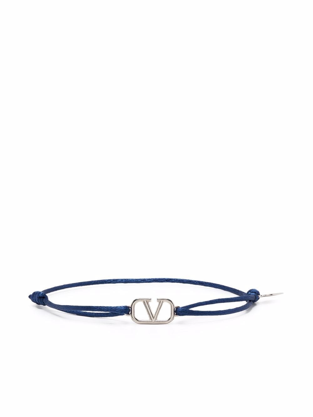 Valentino Garavani VLogo drawstring bracelet - Blue von Valentino Garavani