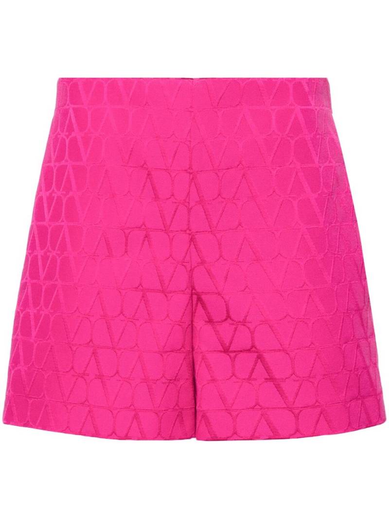 Valentino Garavani VLogo jacquard tailored shorts - Pink von Valentino Garavani