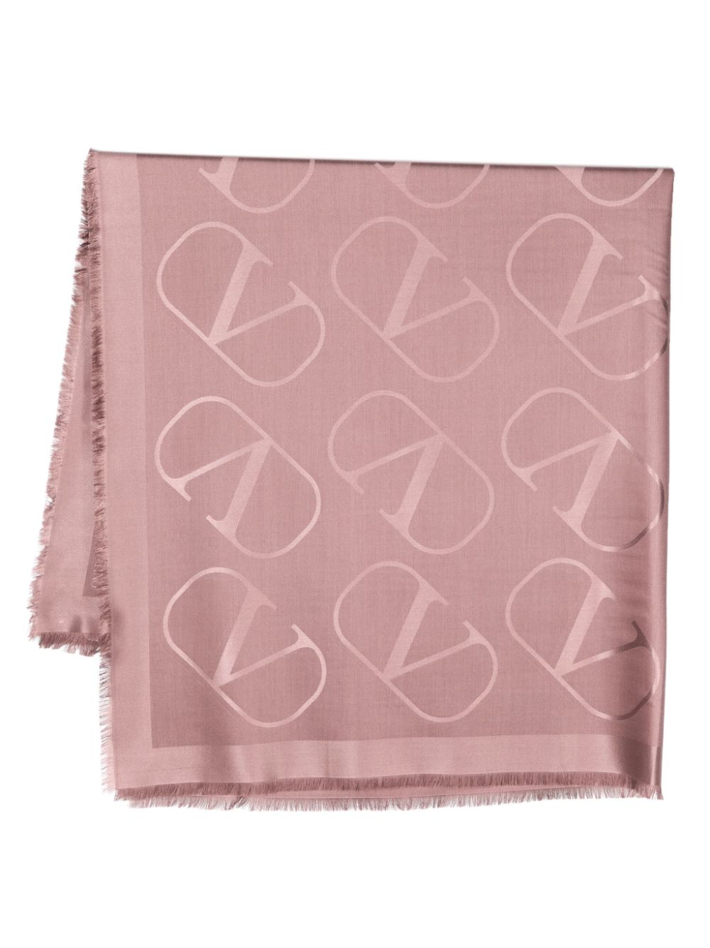 Valentino Garavani VLogo-jacquard twill shawl - Pink von Valentino Garavani