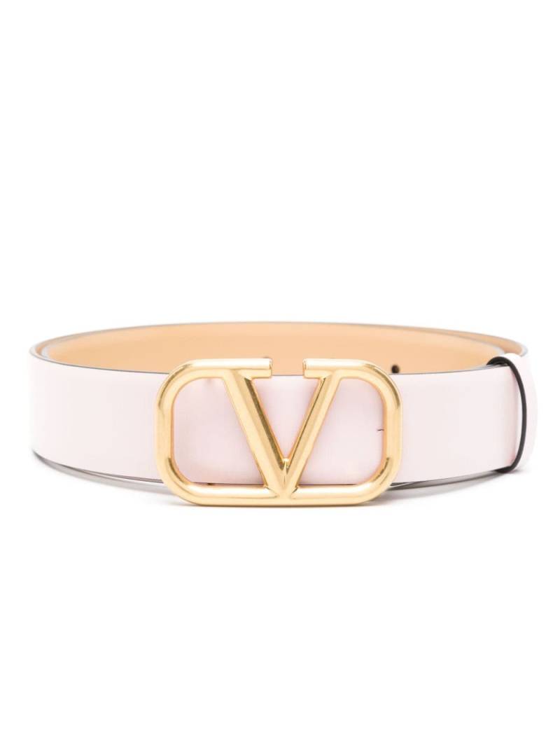 Valentino Garavani VLogo leather belt - Pink von Valentino Garavani