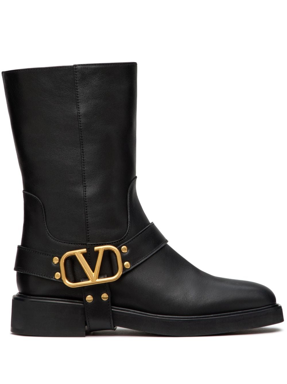 Valentino Garavani VLogo leather boots - Black von Valentino Garavani