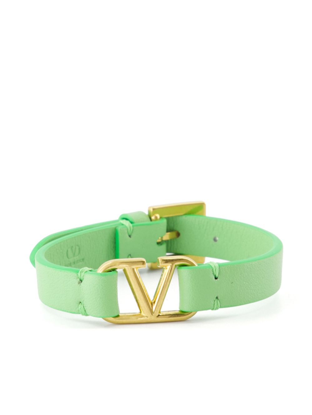 Valentino Garavani VLogo leather bracelet - Green von Valentino Garavani