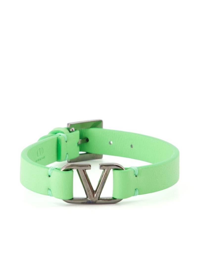 Valentino Garavani VLogo leather bracelet - Green von Valentino Garavani