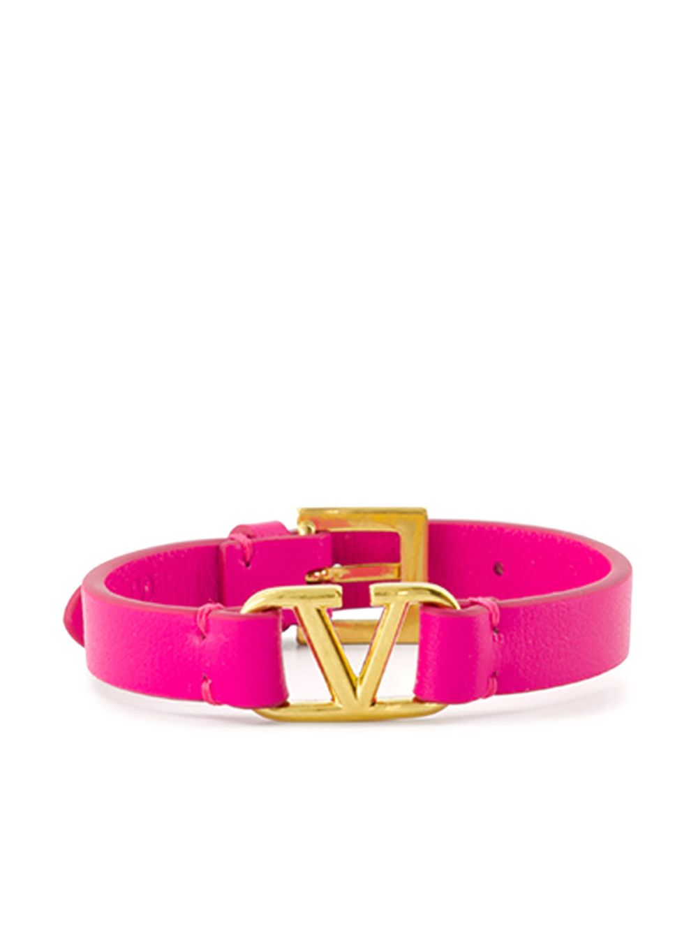 Valentino Garavani VLogo leather bracelet - Pink von Valentino Garavani