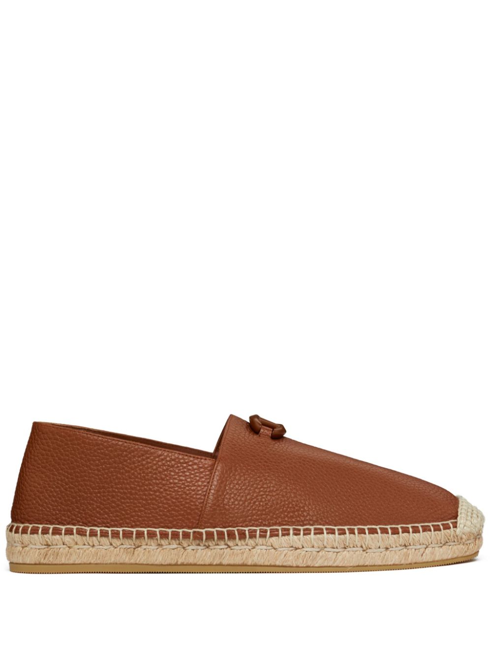 Valentino Garavani VLogo leather espadrilles - Brown von Valentino Garavani