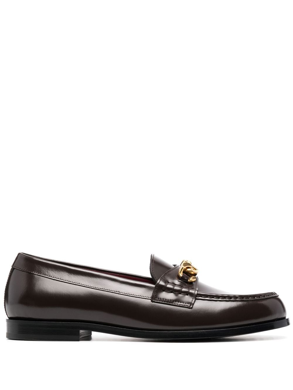 Valentino Garavani VLogo leather loafers - Brown von Valentino Garavani