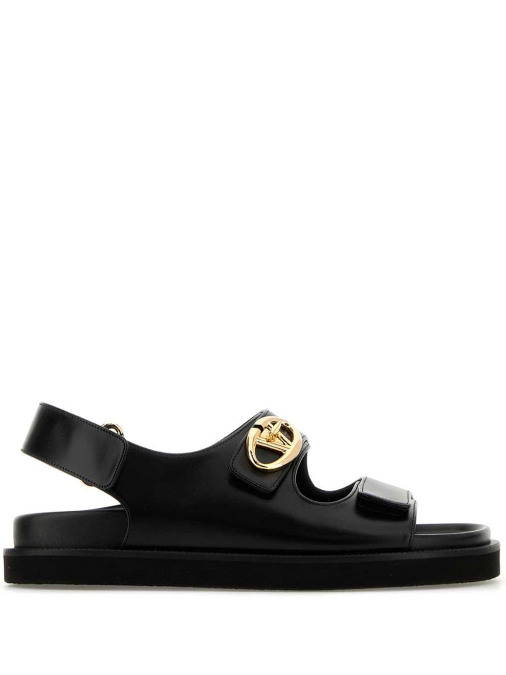 Valentino Garavani VLogo leather sandals - Black von Valentino Garavani