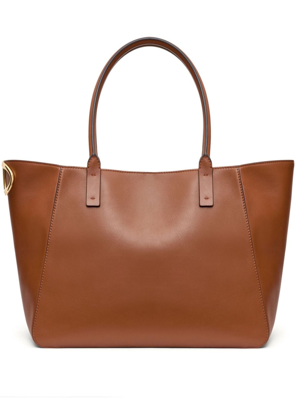 Valentino Garavani VLogo leather tote bag - Brown von Valentino Garavani