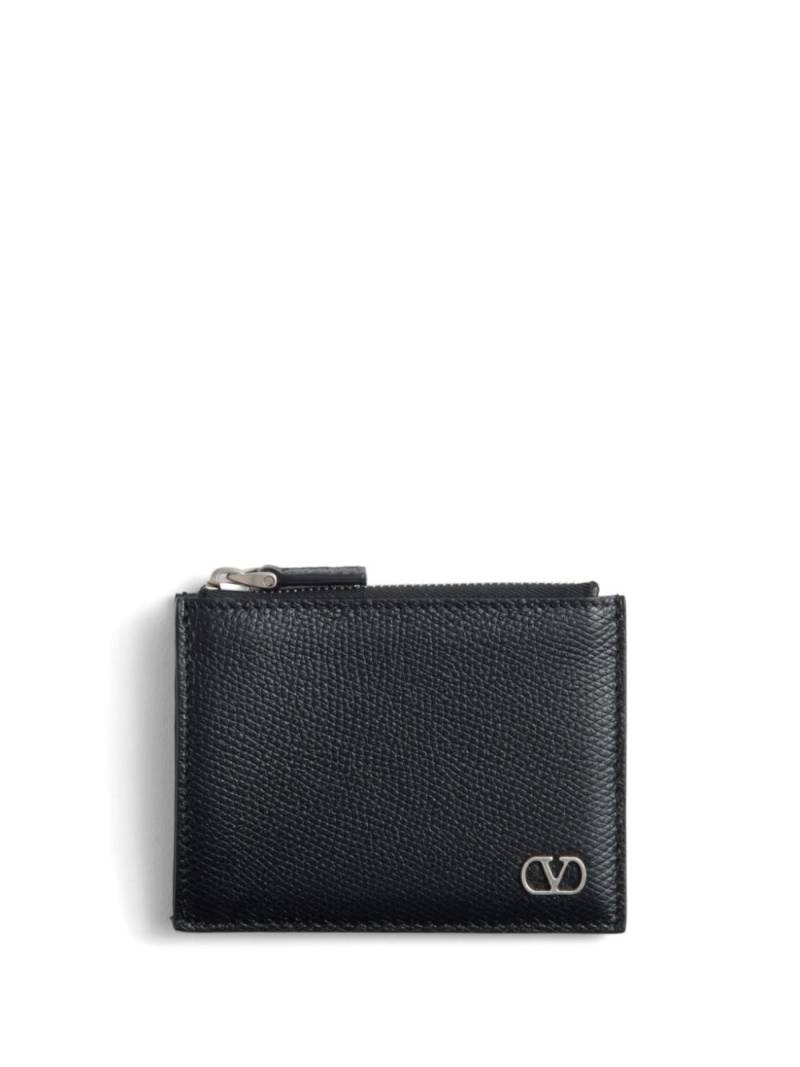 Valentino Garavani VLogo leather wallet - Black von Valentino Garavani